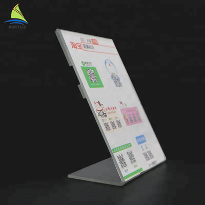 Disesuaikan Batal Acrylic Slanted Desain menu pemegang Tanda akrilik