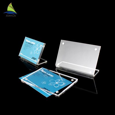Kustom Counter Top Batal Mounted Office Table Acrylic Sign Board Bentuk Persegi