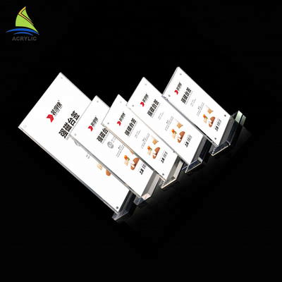 Desain baru Acrylic Sign Display Holder Kontra Top Acrylic Sign Brosur Pemegang