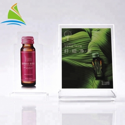 Batal Acrylic Tabletop Sign Holder Kustom Acrylic Sign Board Banyak Diterapkan