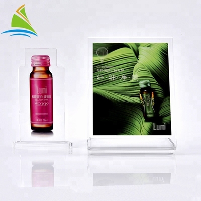 Batal Acrylic Tabletop Sign Holder Kustom Acrylic Sign Board Banyak Diterapkan