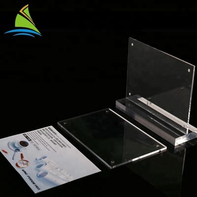 Kualitas terbaik Logo kustom Tanda Counter atas Kartu akrilik tanda insert Berdiri