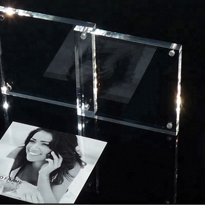Kustom Komersial Hapus 2 Sided Acrylic 2x3 Picture Frames 3x4 Picture Frame
