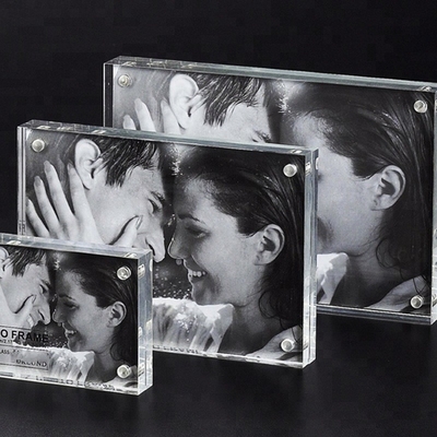 Kustom Komersial Hapus 2 Sided Acrylic 2x3 Picture Frames 3x4 Picture Frame