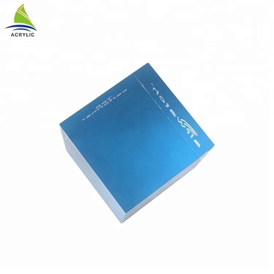 Batal Padat Acrylic Tampilan Cube Block Eco - Ramah Bahan Silk Screen Printing