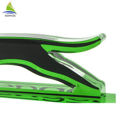 Eco - Friendly Acrylic Sign Tampilan Holder Clear Solid Terukir Acrylic Logo Block