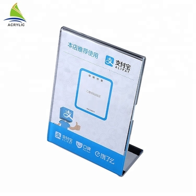 A5 Ringan Acrylic Sign Tampilan Stand Holder Mode Eropa Desain