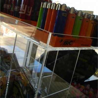 Kustom Tinggi Transparan Batal Acrylic Display Counter untuk Toko Ritel