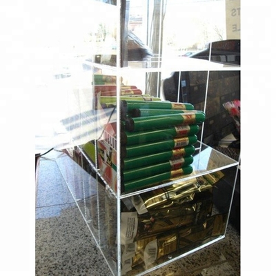 Kustom Tinggi Transparan Batal Acrylic Display Counter untuk Toko Ritel