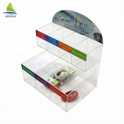 Pengisi Daya Ponsel Layar Berdiri / Rak Display Akrilik
