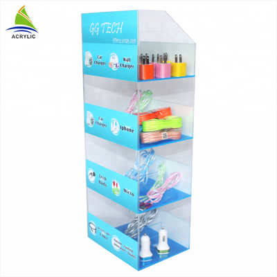 Pengisi Daya Ponsel Layar Berdiri / Rak Display Akrilik