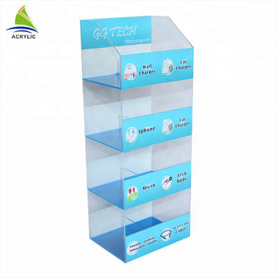 Pengisi Daya Ponsel Layar Berdiri / Rak Display Akrilik