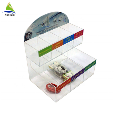 Pengisi Daya Ponsel Layar Berdiri / Rak Display Akrilik