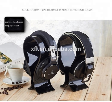 Custom U Shape desain acrylic display headphone berdiri