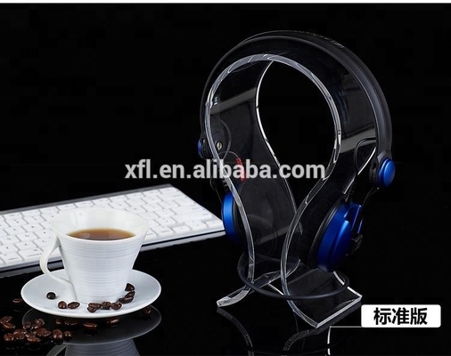 Custom U Shape desain acrylic display headphone berdiri
