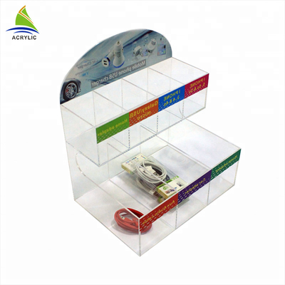 Gloss Mobile Cell Phone Charger Tampilan Stand Ukuran dan Desain Yang Disesuaikan