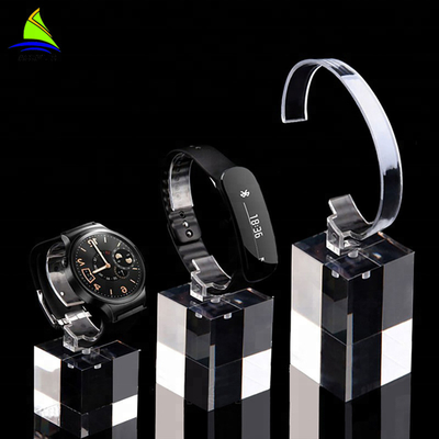 OEM Acrylic Display Toko Personalized Acrylic Perhiasan Tampilan Berdiri Dengan C Ring