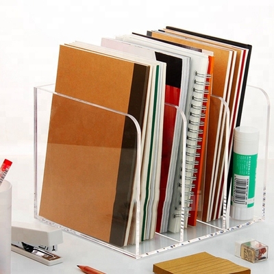 Plexiglass Acrylic Brosur Pemegang OEM Desain Akrilik Buku Kasus Sablon Sutra