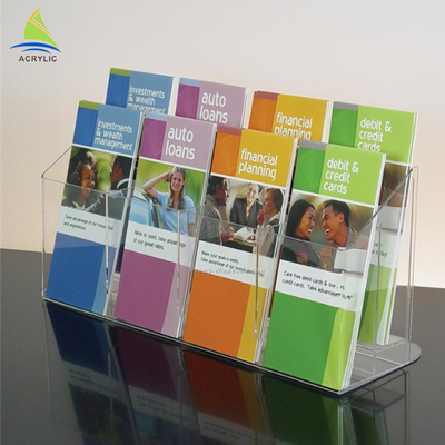 360 Derajat Rotating Clear Display Countertop Batal Acrylic Paper Holder