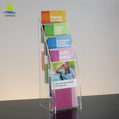 360 Derajat Rotating Clear Display Countertop Batal Acrylic Paper Holder