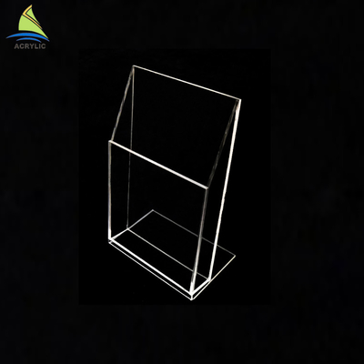 Counter Top Acrylic Brosur Pemegang Plastik Pamflet Holder Silk Screen Printing