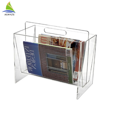 Pemegang Brosur Akrilik Akrilik Rak Majalah Desktop Untuk penyimpanan