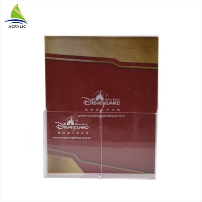 Pemegang Brosur Akrilik Modern, Pemegang Leaflet Akrilik Untuk Sertifikasi CCC Kantor