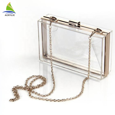 Trendy Batal Mode Kustom Acrylic Evening Clutch Bags Untuk Wanita / Gadis
