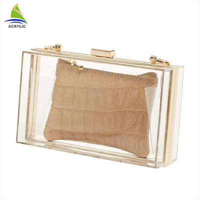 Trendy Batal Mode Kustom Acrylic Evening Clutch Bags Untuk Wanita / Gadis