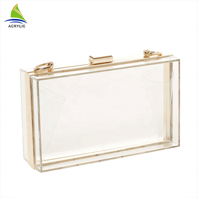 Trendy Batal Mode Kustom Acrylic Evening Clutch Bags Untuk Wanita / Gadis