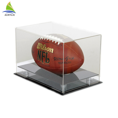OEM Transparan Football Acrylic Tampilan Box, Bola Helm Tampilan Kasus