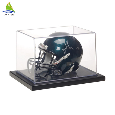 OEM Transparan Football Acrylic Tampilan Box, Bola Helm Tampilan Kasus