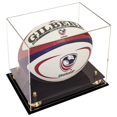 Kotak Display Akrilik Rugby Bola Akrilik disesuaikan / Kotak Display Akrilik Yang Jelas