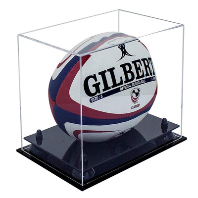 Kotak Display Akrilik Rugby Bola Akrilik disesuaikan / Kotak Display Akrilik Yang Jelas