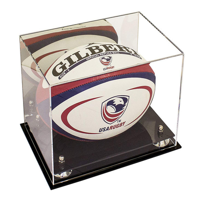 Kotak Display Akrilik Rugby Bola Akrilik disesuaikan / Kotak Display Akrilik Yang Jelas