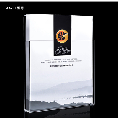 Pemegang Brosur Akrilik OEM, Wall Mounted Plastik 1/3 A4 Leaflet Holder