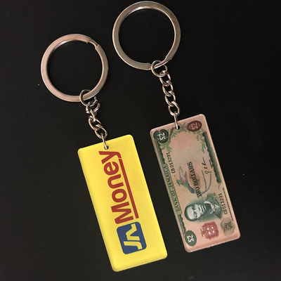Mode Dicetak Gantungan Kunci Akrilik Kustom Untuk Hadiah Iklan Mudah Dibersihkan