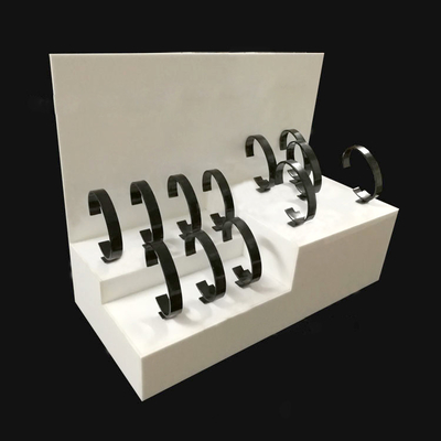 3mm Putih Acrylic Display Toko / Countertop Perhiasan Tampilan Stand