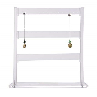 Batal Acrylic 3 Tier Jewelry Organizer Pemegang Anting Tampilan Berdiri