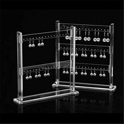 Batal Acrylic 3 Tier Jewelry Organizer Pemegang Anting Tampilan Berdiri