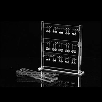 Batal Acrylic 3 Tier Jewelry Organizer Pemegang Anting Tampilan Berdiri