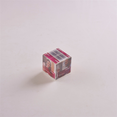 Bingkai Foto Akrilik Plastik, Lucite Desktop 6 Kubus Foto Akrilik Sided