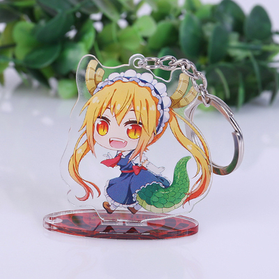 Kustom Acrylic Countertop Tampilan Kasus Standee Anime Gambar Dicetak Keychain Akrilik