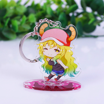 Kustom Acrylic Countertop Tampilan Kasus Standee Anime Gambar Dicetak Keychain Akrilik