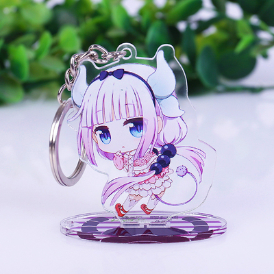 Kustom Acrylic Countertop Tampilan Kasus Standee Anime Gambar Dicetak Keychain Akrilik