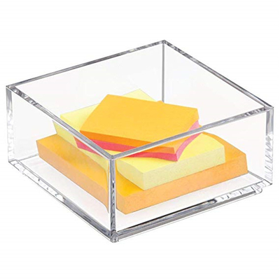 Disesuaikan jelas Lucite 4x6 kertas akrilik pemegang catatan lengket