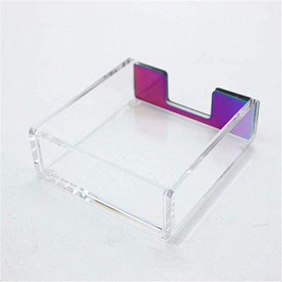 Disesuaikan jelas Lucite 4x6 kertas akrilik pemegang catatan lengket
