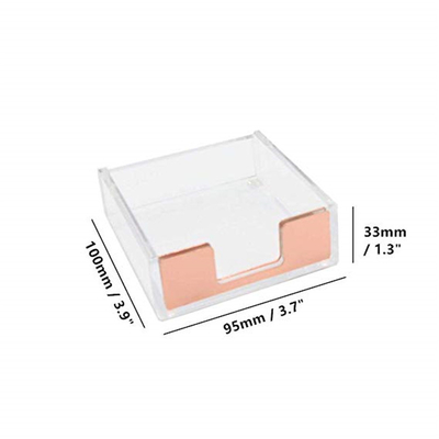 Disesuaikan jelas Lucite 4x6 kertas akrilik pemegang catatan lengket