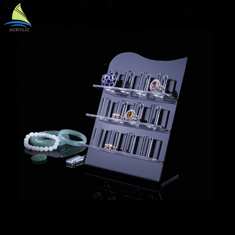 Acrylic Jewelry Display Stand, Acrylic Ring Display Stand, display akrilik berdiri untuk perhiasan