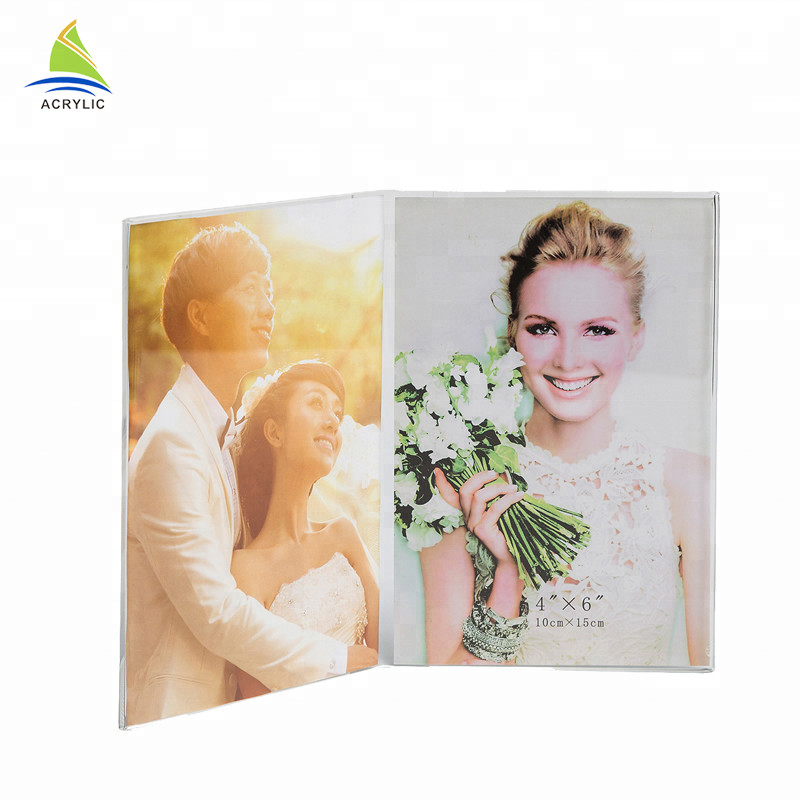 Gaya baru bingkai foto akrilik blok Hot Double Sided Acrylic Mount bingkai foto lucu